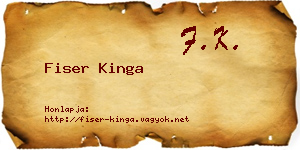 Fiser Kinga névjegykártya